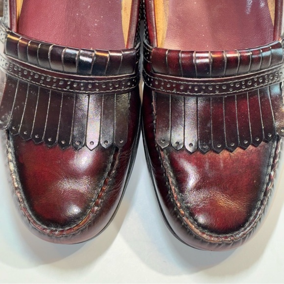 GH Bass & Co. Tailored Vintage Keltie Loafer Oxblood Leather Mens 11C - Picture 4 of 10
